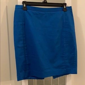 Blue skirt gold zipper. Express